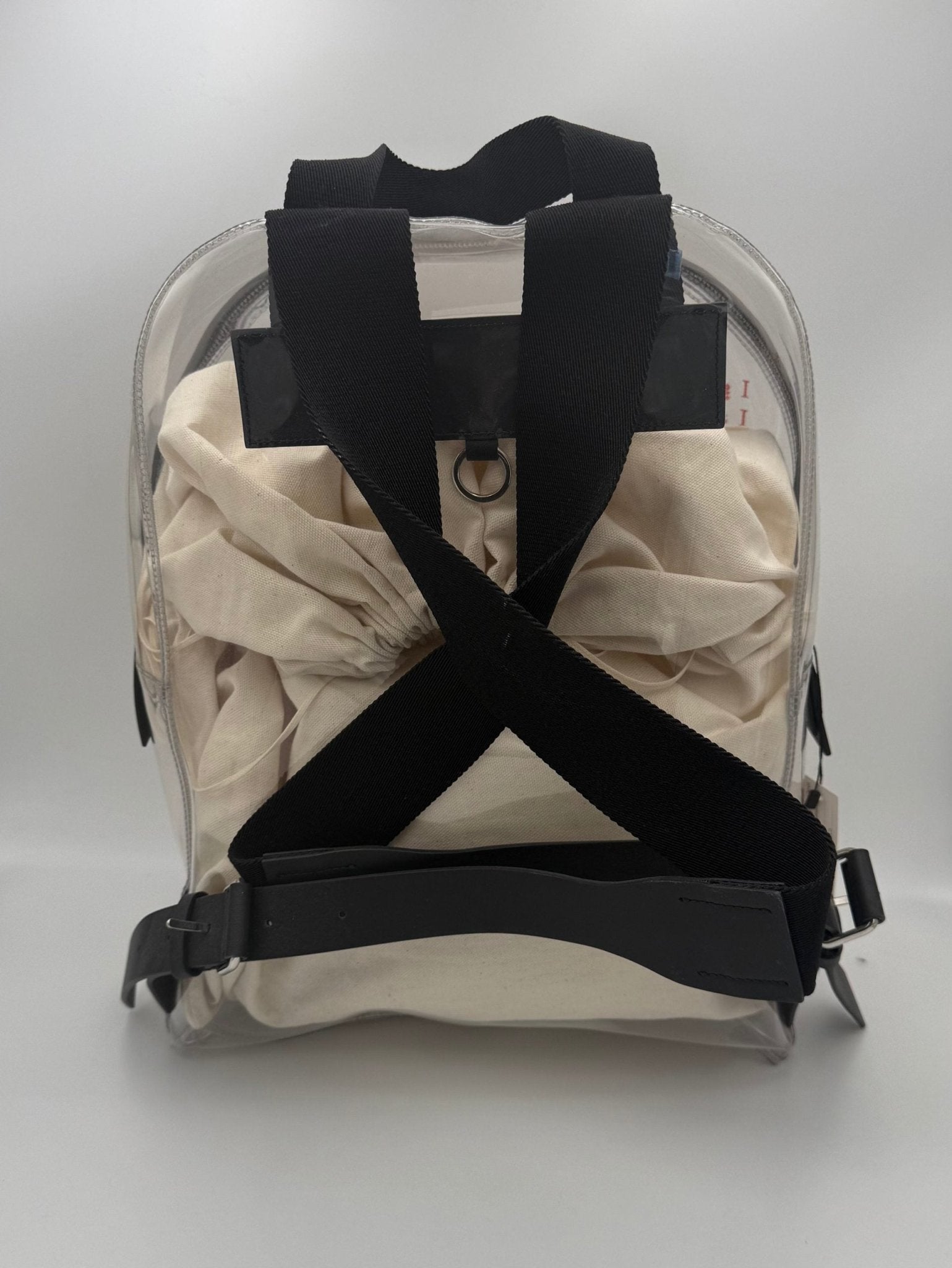 Valentino Garavani VALENTINO GARAVANI Leather and Transparent Plastic Backpack - RIMODA
