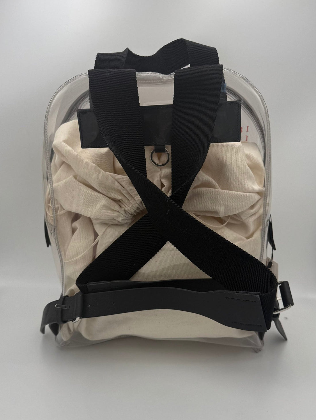 Valentino Garavani VALENTINO GARAVANI Leather and Transparent Plastic Backpack - RIMODA