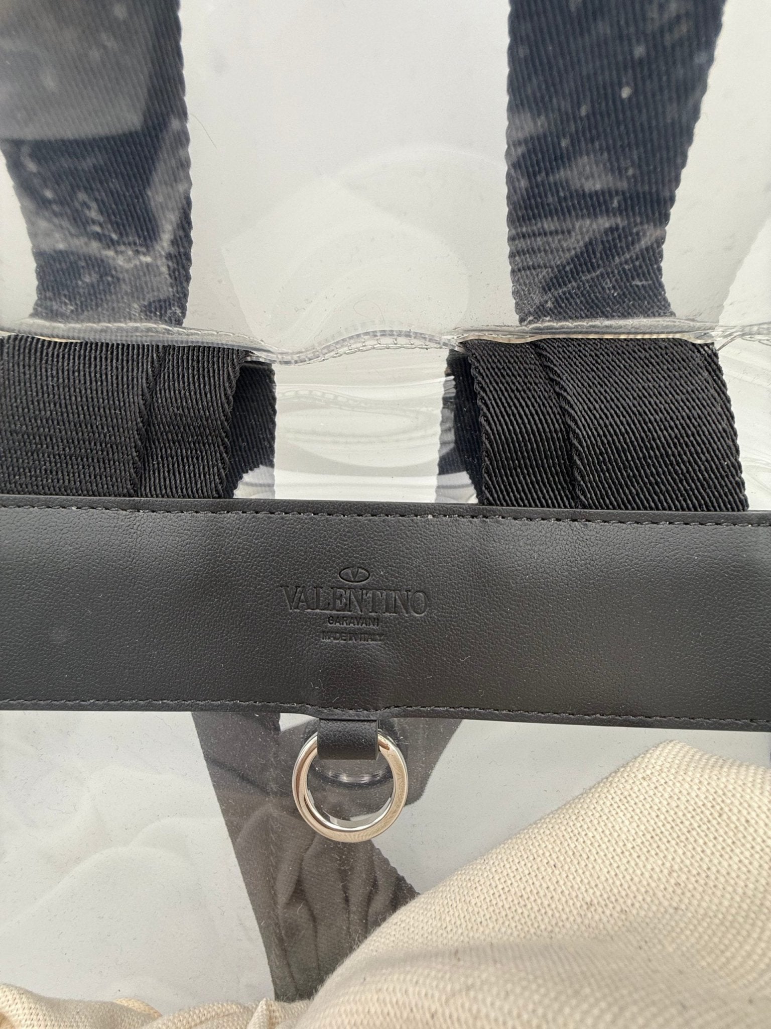 Valentino Garavani VALENTINO GARAVANI Leather and Transparent Plastic Backpack - RIMODA
