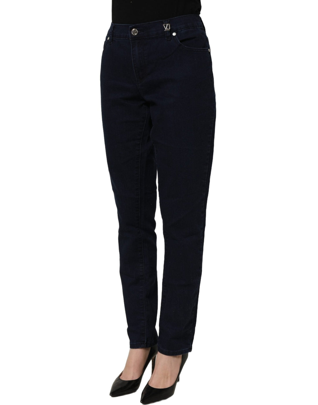 Versace Jeans Couture Blue High Waist Skinny Denim Trouser Jeans - RIMODA