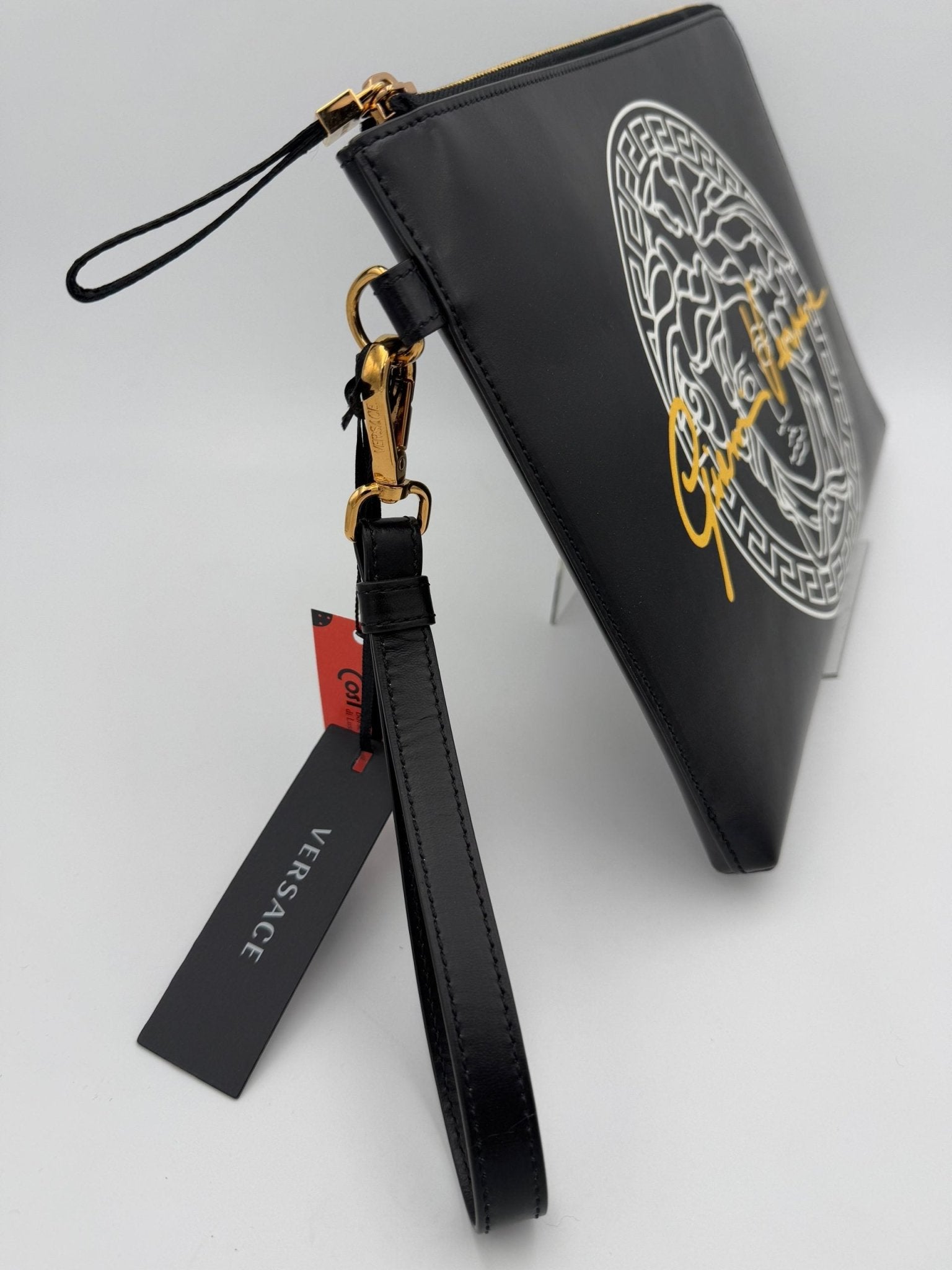 Versace VERSACE LA MEDUSA Signature Leather Clutch - RIMODA