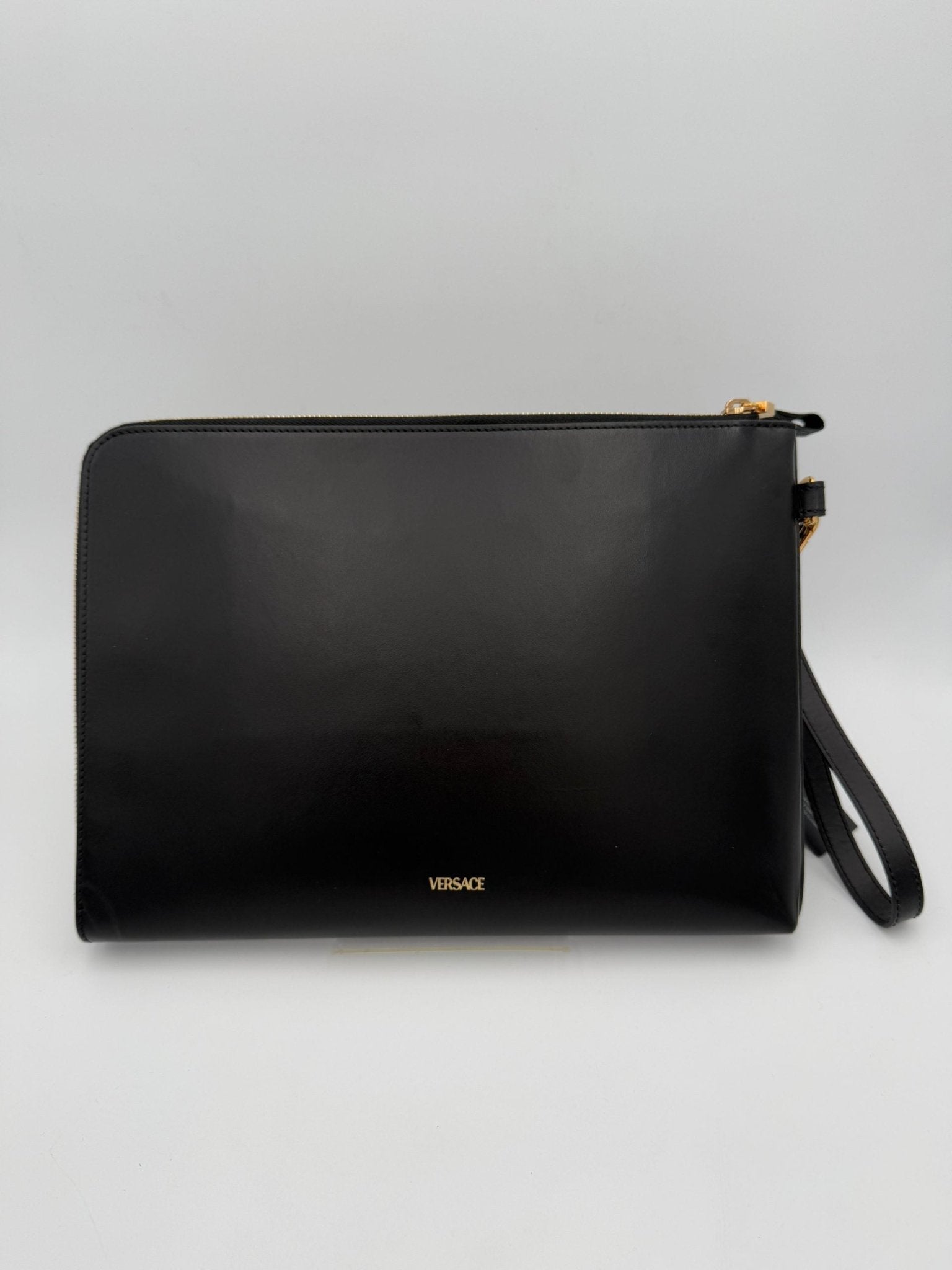 Versace VERSACE LA MEDUSA Signature Leather Clutch - RIMODA